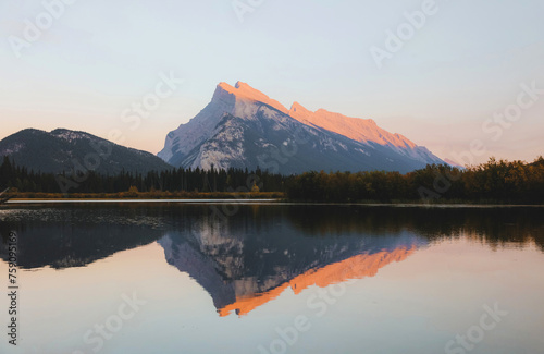 Sunset at Vermillion Lakes, Banff photo
