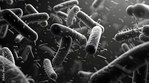 Dynamic Bacterial Universe in Monochrome