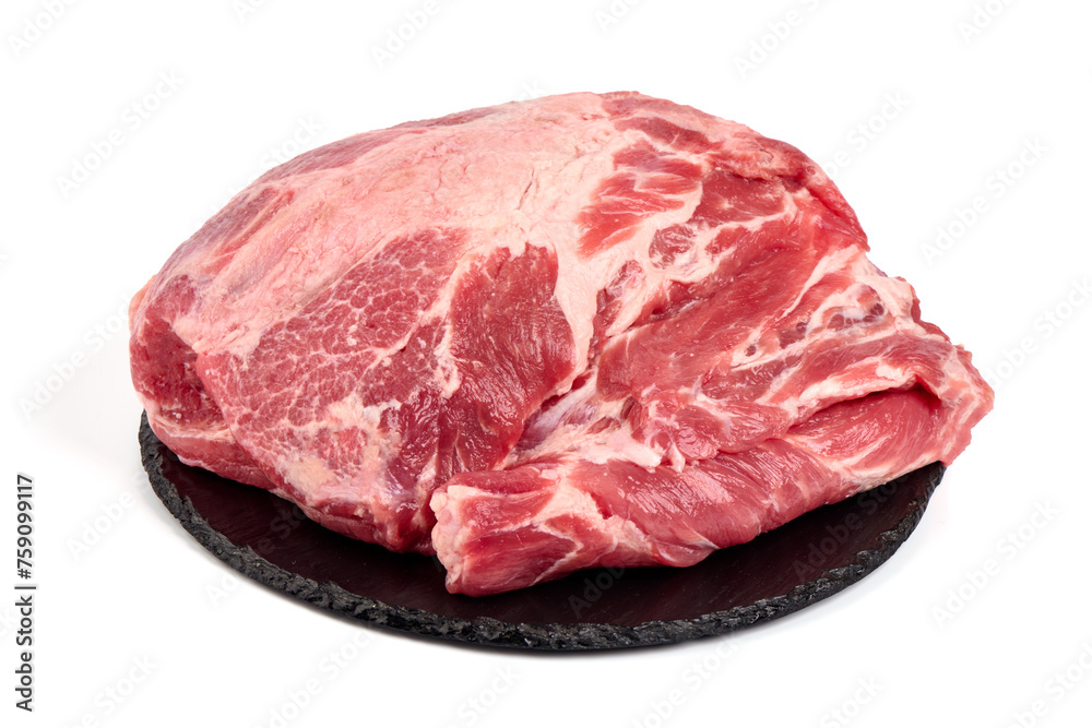 Raw pork ham, pork leg, isolated on white background. Raw pork ham, pork leg, isolated on white background.