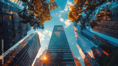 Aerial View of City at Night