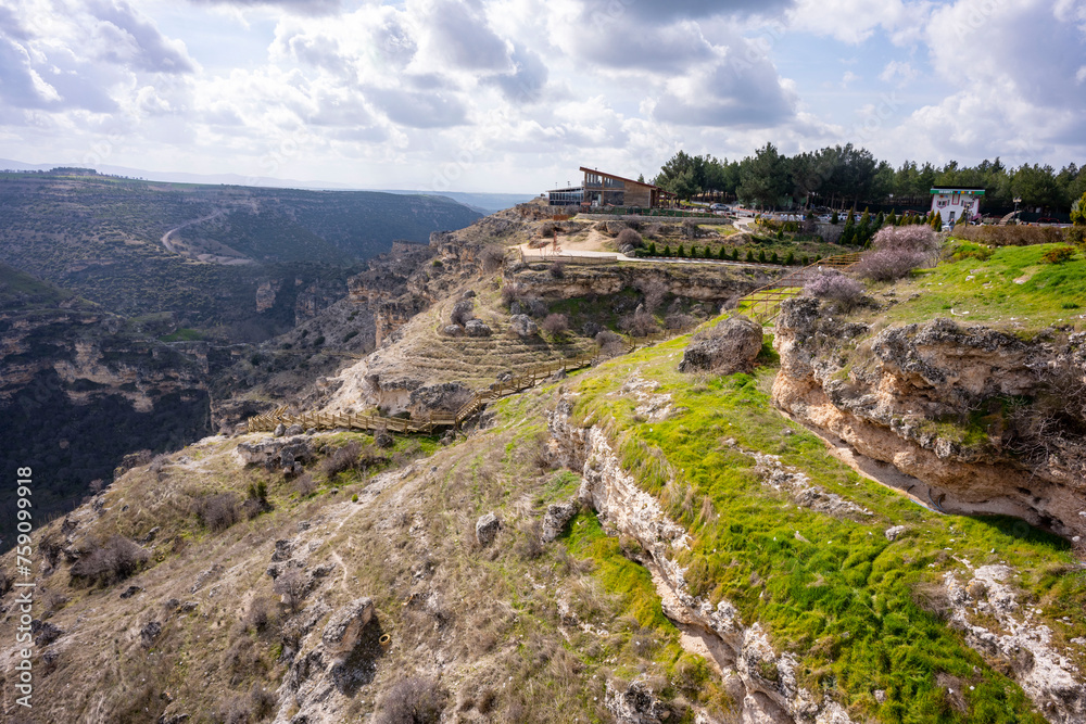 Ulubey Canyon is a nature park in the Ulubey and Karahallı of Usak, Turkey. The park provides suitable habitat for many species of animals and plants and is being developed as a centre for ecotourism.