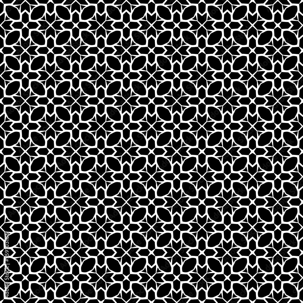 Black and white seamless abstract pattern. Background and backdrop. Grayscale ornamental design. Black and white seamless abstract pattern. Background and backdrop. Grayscale ornamental design.