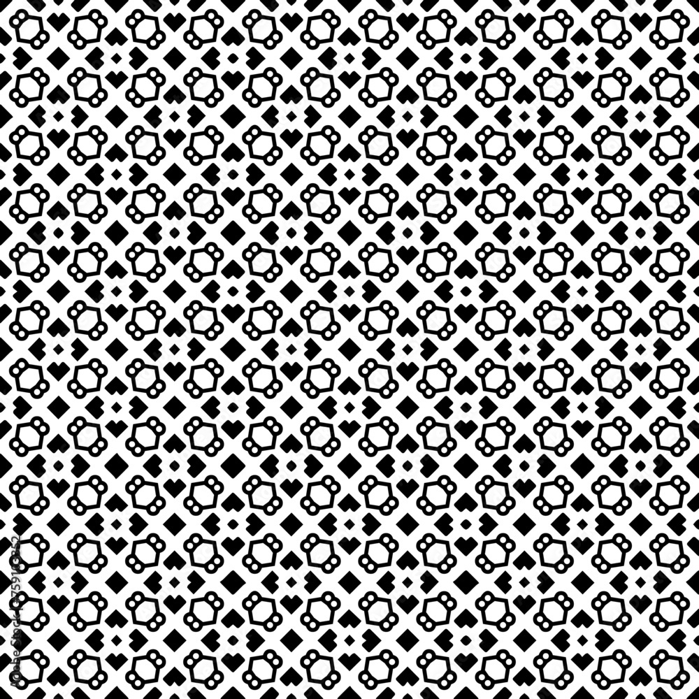 Black and white seamless abstract pattern. Background and backdrop. Grayscale ornamental design. Black and white seamless abstract pattern. Background and backdrop. Grayscale ornamental design.