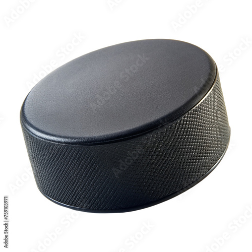 Hockey puck isolated on a transparent background.