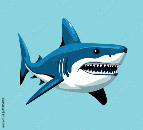 shark cartoon vector illustration