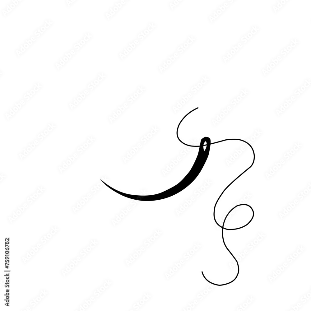 Surgical Suture Needle Icon