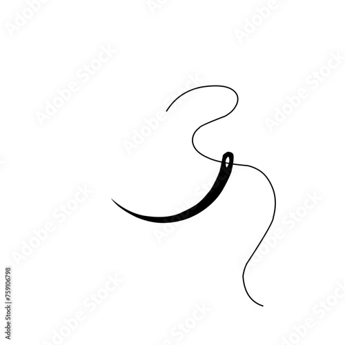 Surgical Suture Needle Icon