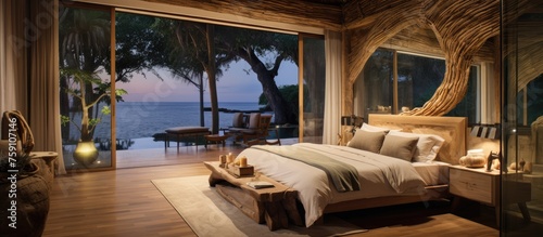 Bedroom in an attractive vacation property