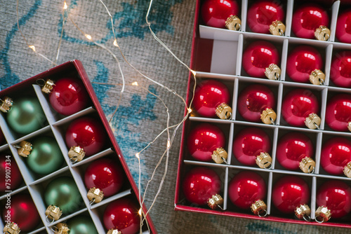 Still life with Christmas decorations. photo