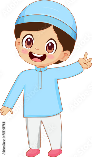 Muslim boy selfie