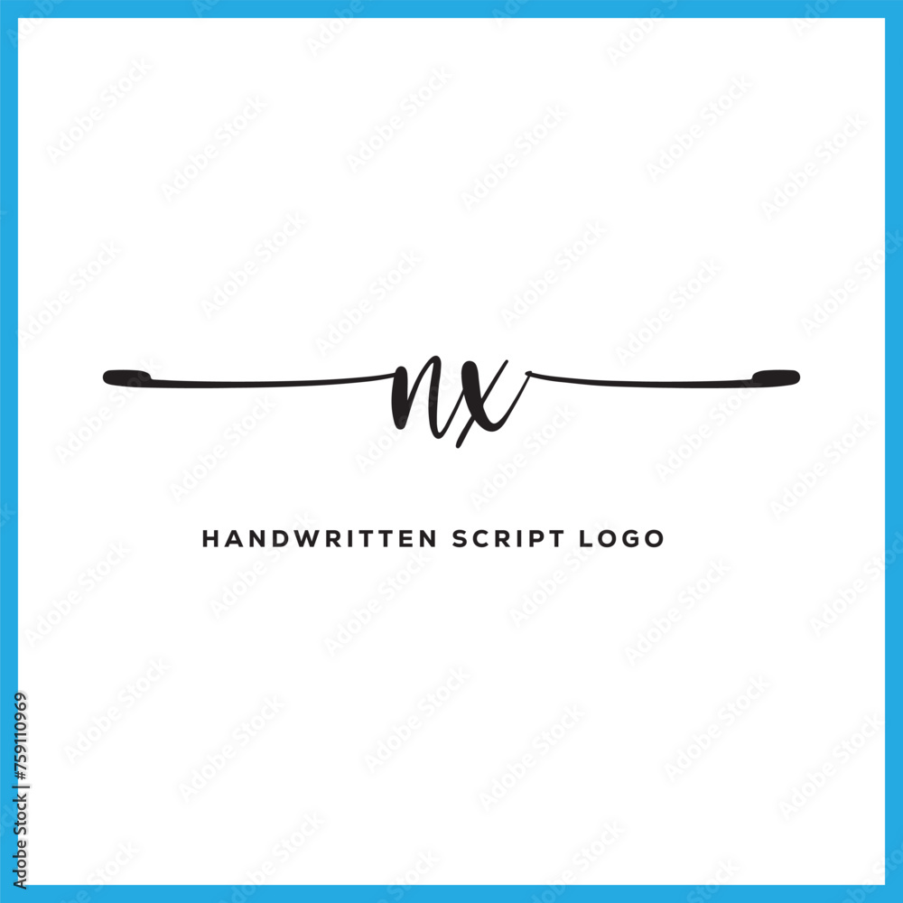 NX  initials Handwriting signature logo. NX  Hand drawn Calligraphy lettering Vector. NX letter real estate, beauty, photography letter logo design.