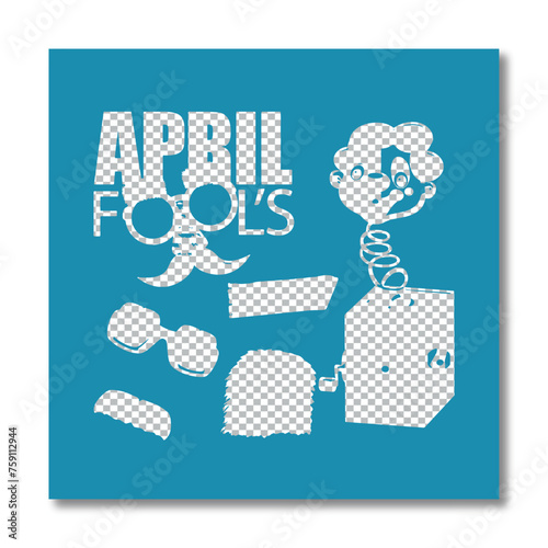 Flat April Fool's Day illustration