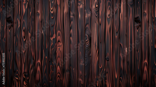 old wood texture, Sleek rosewood surface seamless flat lay top view. Polished dark wood grain texture for design and print. Luxury material concept. photo
