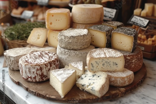 Artisanal cheese shop, highlighting the artisan craftsmanship and centuries-old cheese-making traditions of France