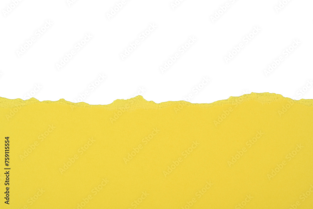 Cartulina rasgada de color amarillo - obrazy, fototapety, plakaty 