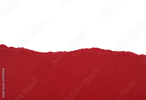 Cartulina rasgada de color rojo, recurso gráfico