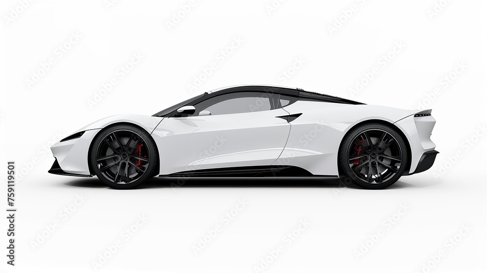 Sport Car Against a White Background. Sleek and Stylish Automotive Concept.