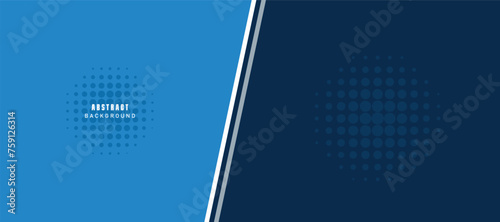 Abstract vector blue banner design template