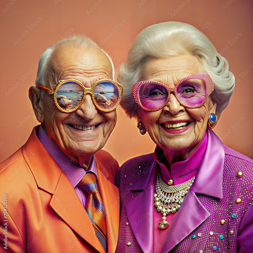 Happy, glamorous retirees. Happy, glamorous retirees.
