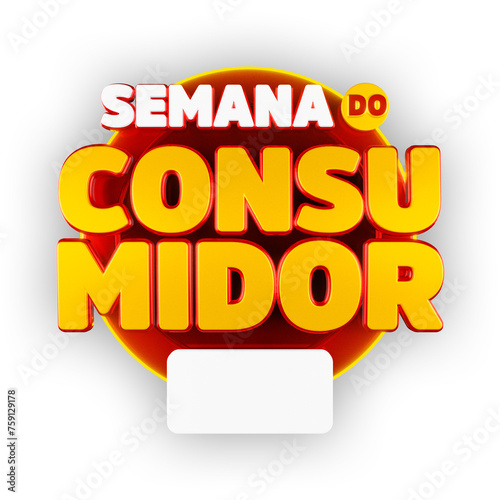 Promoção semana do consumidor 3D render
