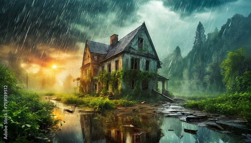 Fototapeta premium castle in the forest