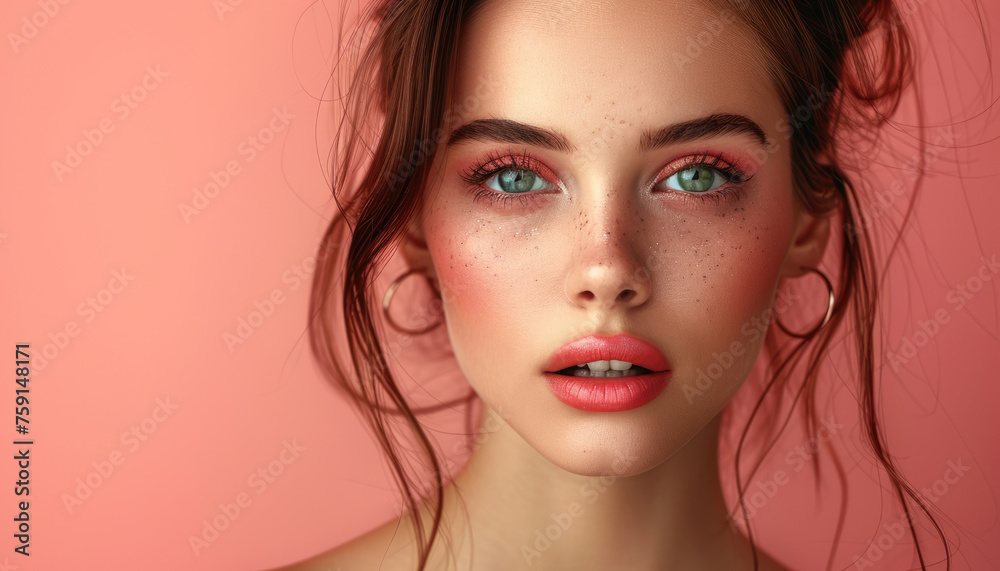 Beauty portrait of a tender young beautiful woman Beauty portrait of a tender young beautiful woman