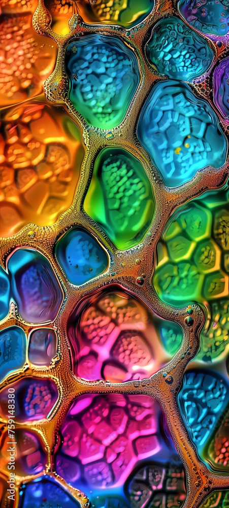 Obraz premium colorful abstract stains, high contrast сreated with Generative Ai