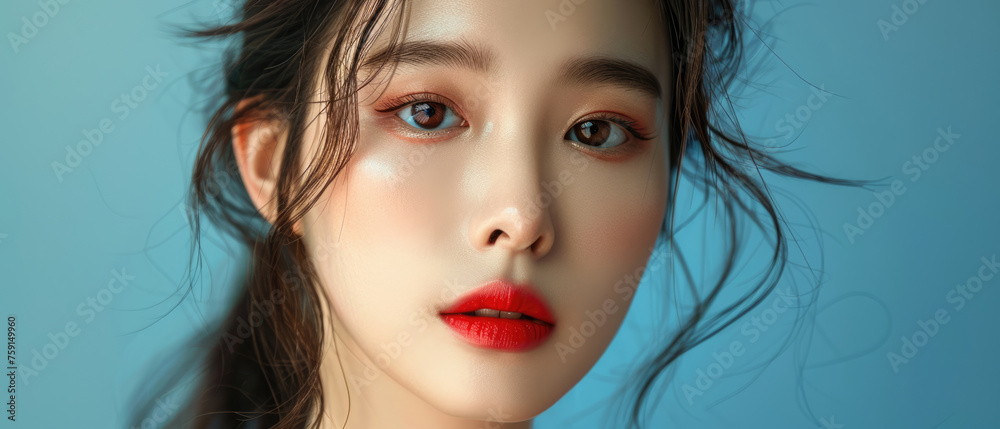 Fototapeta premium Young Asian beauty woman with perfect skin