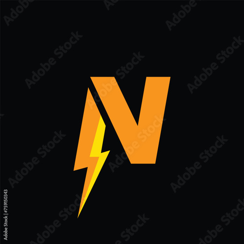 Letter N bolt logo