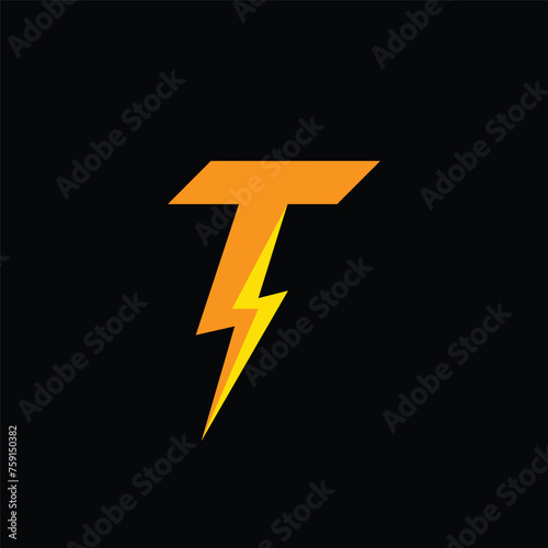 Letter T bolt logo