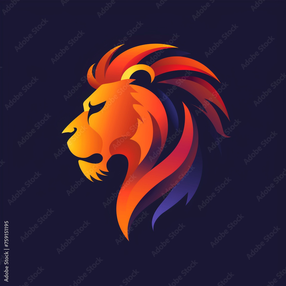 lion logo сreated with Generative Ai lion logo сreated with Generative Ai