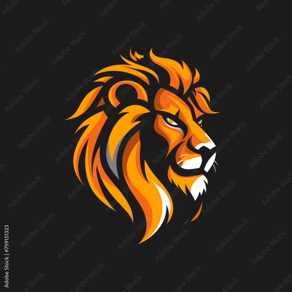 lion logo сreated with Generative Ai lion logo сreated with Generative Ai