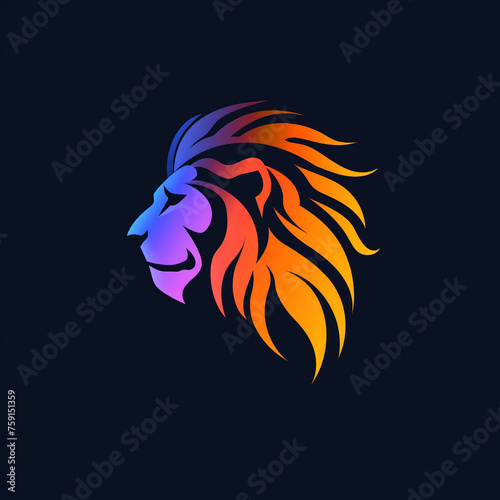 lion logo сreated with Generative Ai