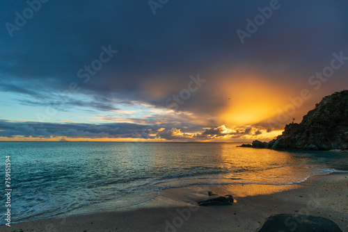 Peaceful beach in Saint Barthelemy  St. Barts  St. Barth  Caribbean