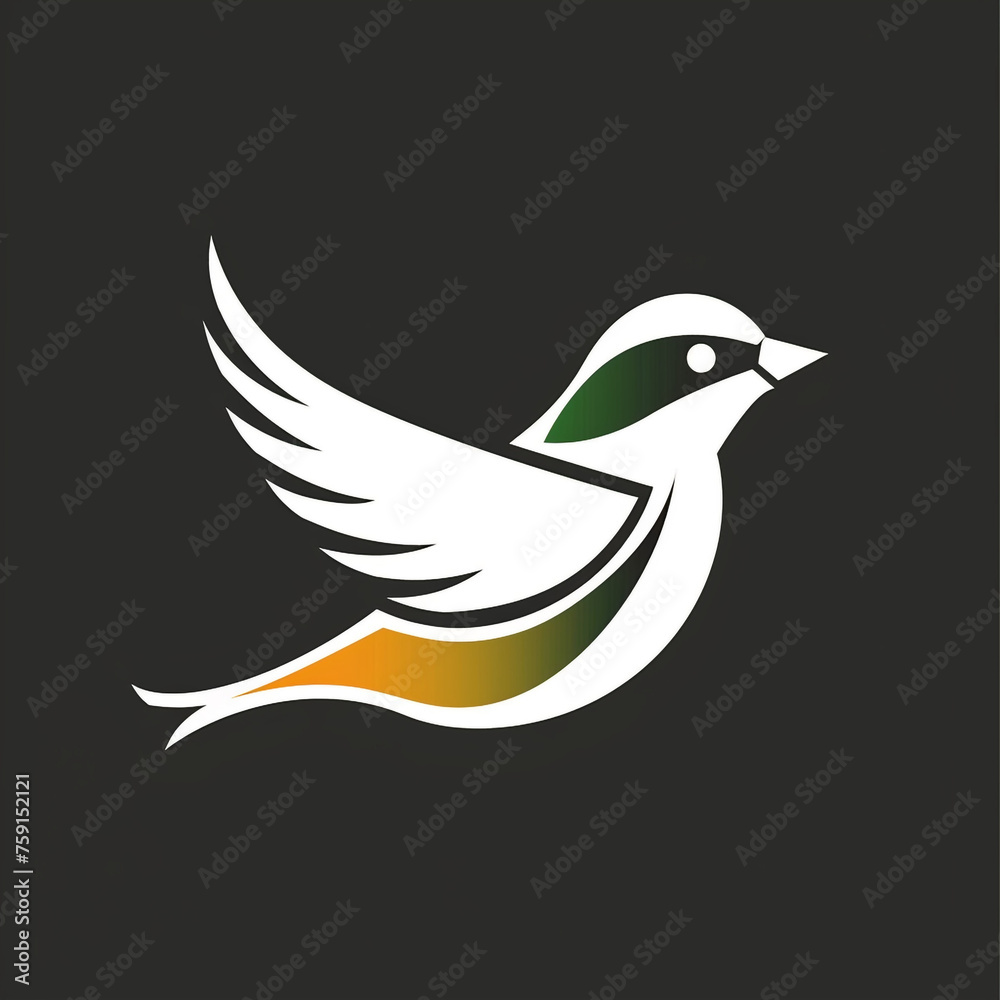 Fototapeta premium bird logo isolated on white сreated with Generative Ai
