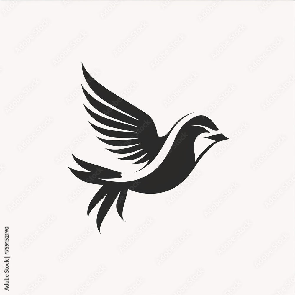 Fototapeta premium bird logo isolated on white сreated with Generative Ai