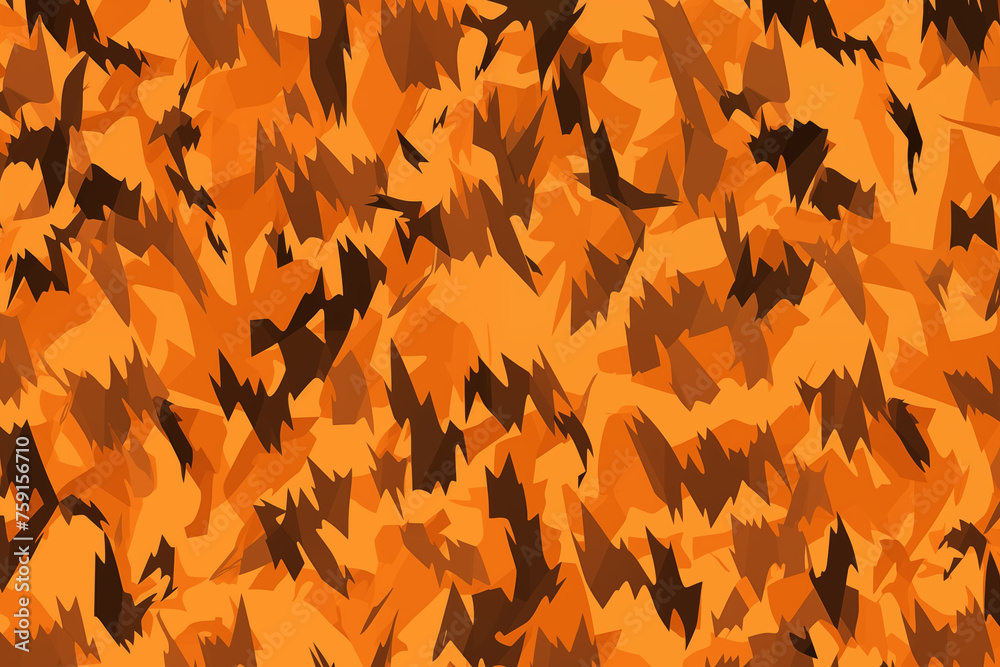 A pattern of orange and brown stripes with a black and white background A pattern of orange and brown stripes with a black and white background