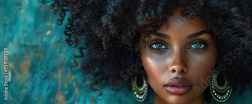 Portrait Real African Black Girl, Background, Background Banner © NIA4u