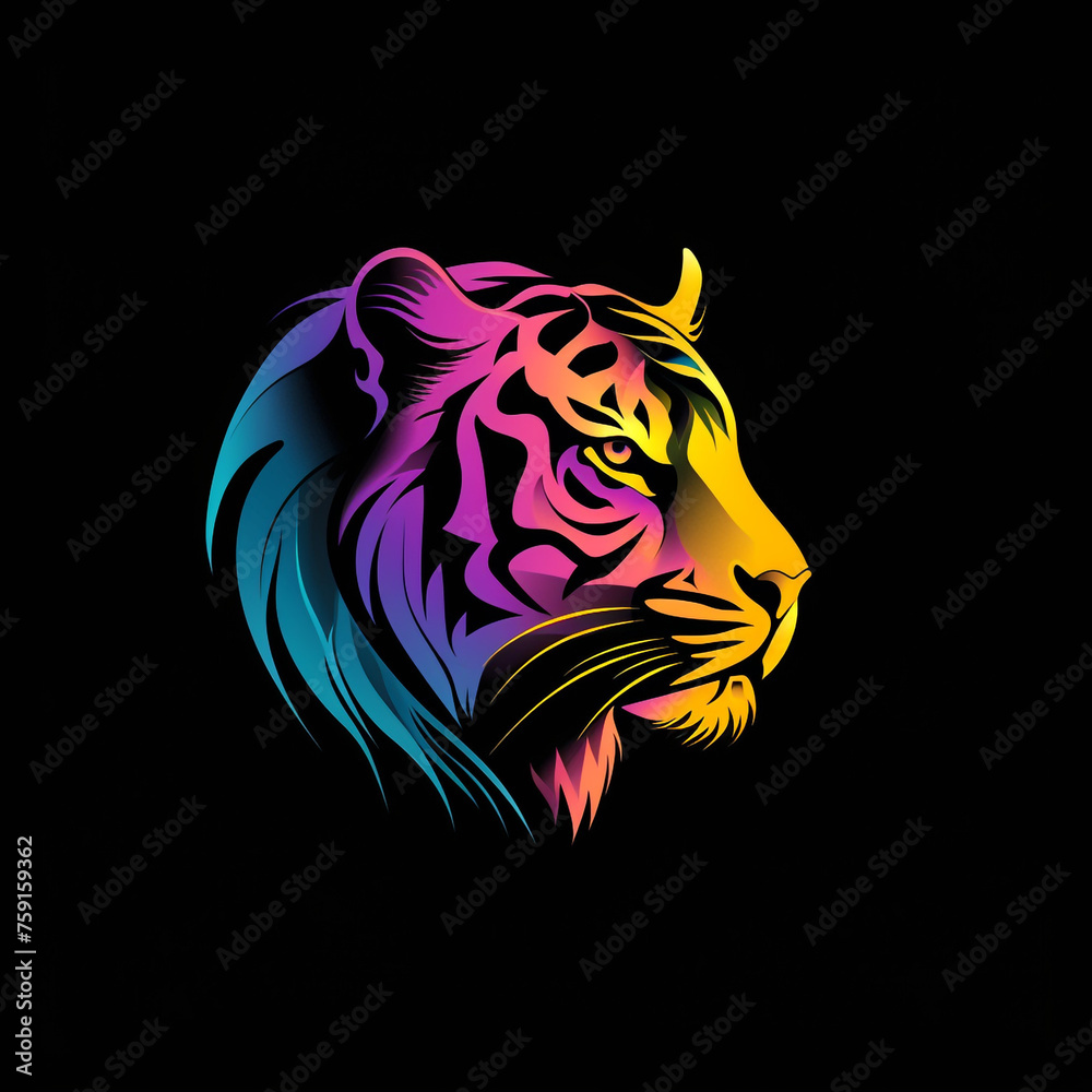 create a gaming logo of tiger, bold colors of cyan сreated with Generative Ai create a gaming logo of tiger, bold colors of cyan сreated with Generative Ai