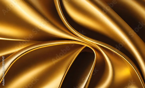 ゴールドの壁のテクスチャ背景。光が反射する壁面に黄色の光沢のある金箔ペイント