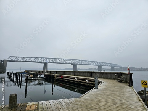 The old Little Belt Bridge in Denmark photo