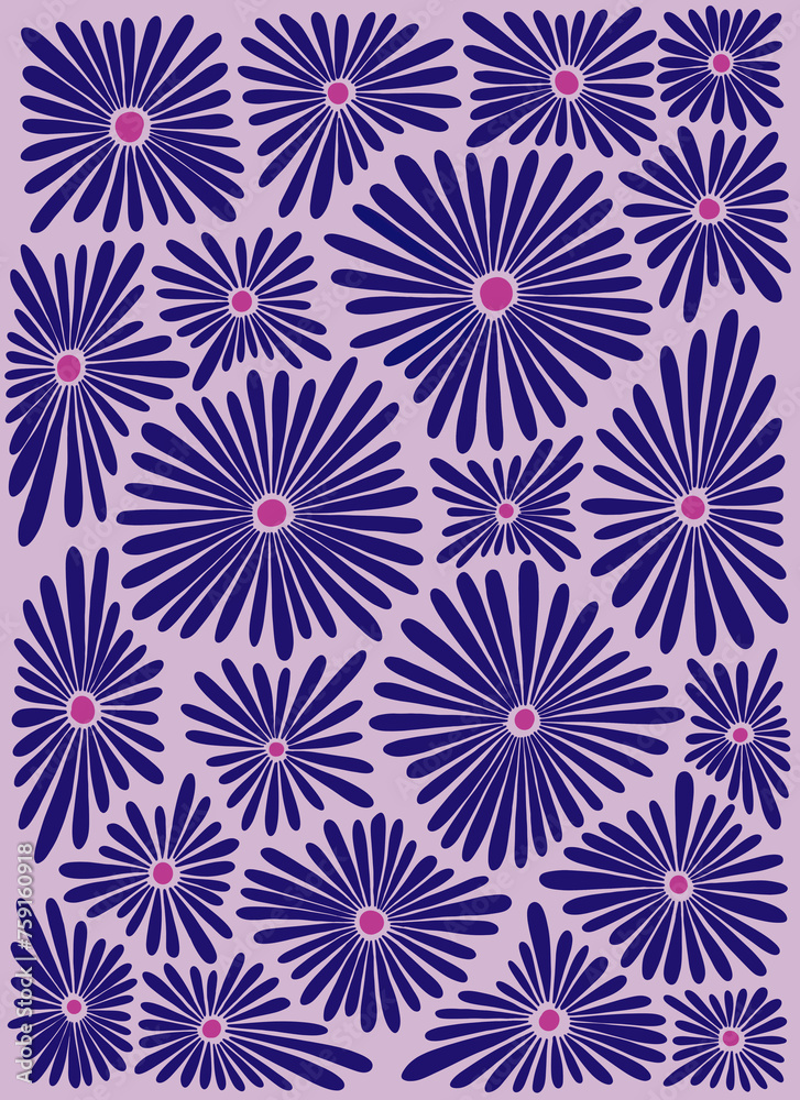 Abstract illustration of daisy flowers. Abstract illustration of daisy flowers.