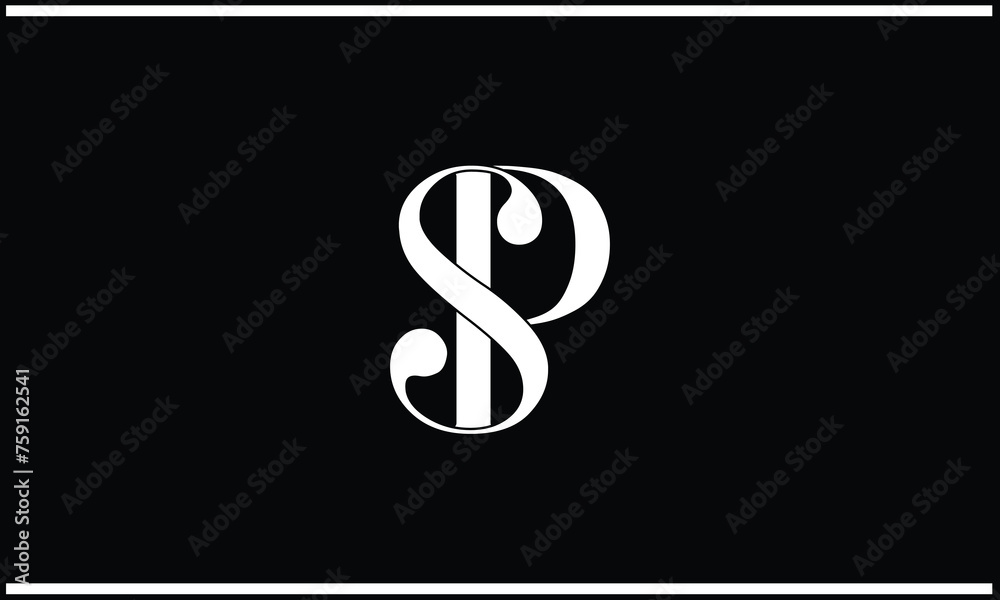 Fototapeta premium SP, PS, S, P, Abstract Letters Logo Monogram