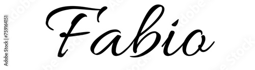 Fabio - black color - name written - ideal for websites,, presentations, greetings, banners, cards,, t-shirt, sweatshirt, prints, cricut, silhouette, sublimation	

