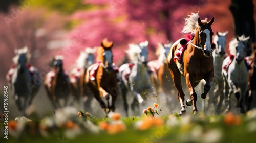 Exciting derby horse racing event featuring top contenders and thrilling competition © sorin