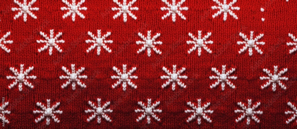 Wool knit pattern with a festive touch. Wool knit pattern with a festive touch.