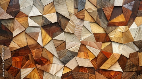 Abstract Wooden Wall Art with Varied Geometric Shapes