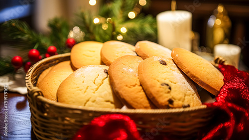 Christmas biscuits, holiday biscuit recipe and home baking, sweet dessert for cosy winter English country tea in the cottage, homemade food and cooking