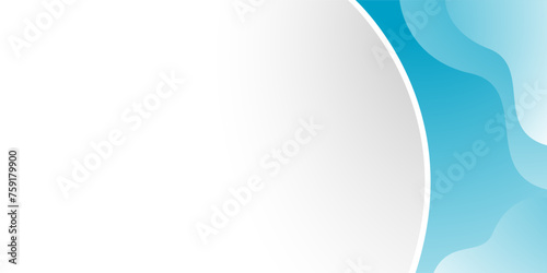 Blue wave layer paper cut style modern background with white space for text and message. template design