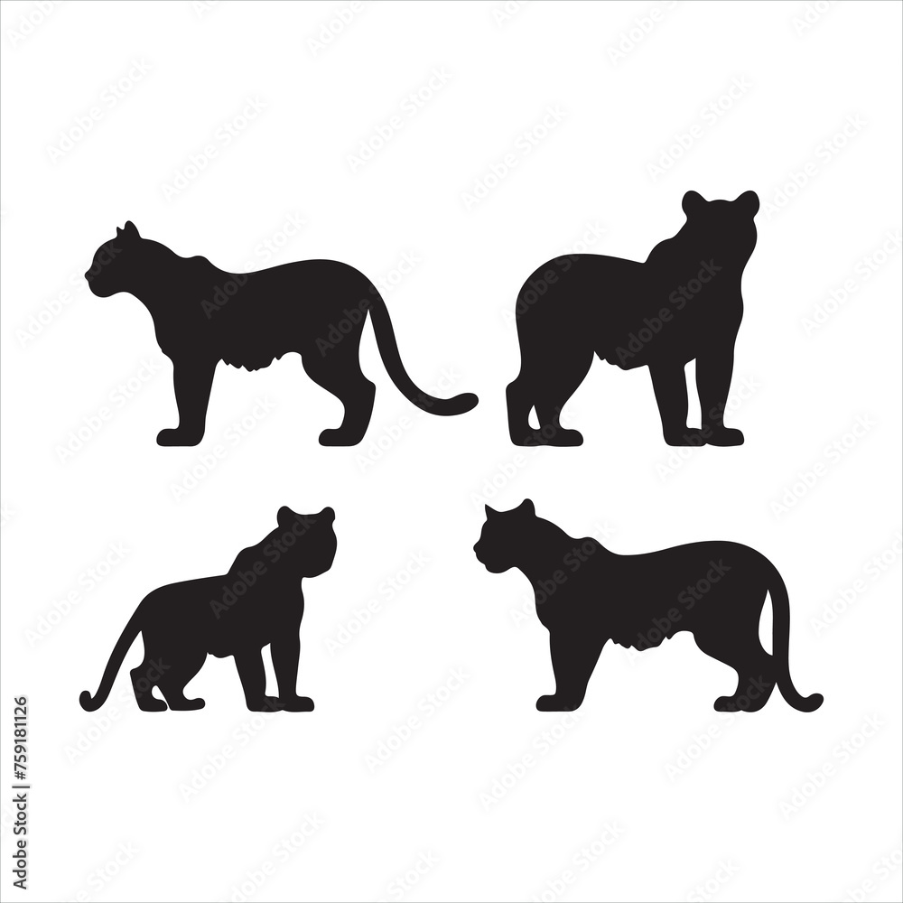 A black silhouette Tiger set
